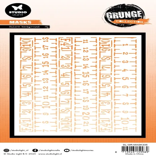 Grunge Collection 5.82"X8.25" Stencil-Nr. 335, Background {3}