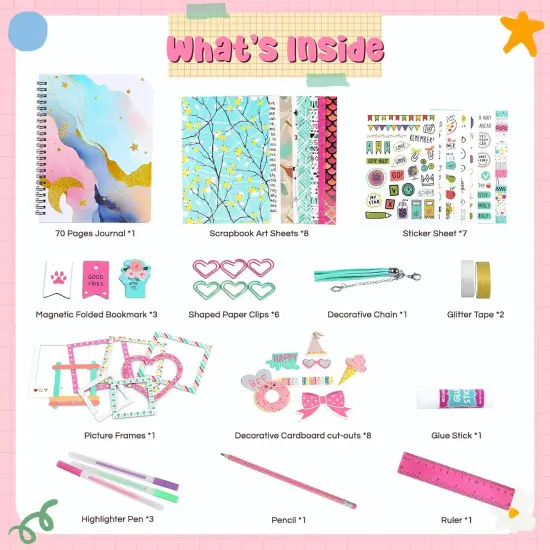 Pink DIY Journal Kit for Girls {2}