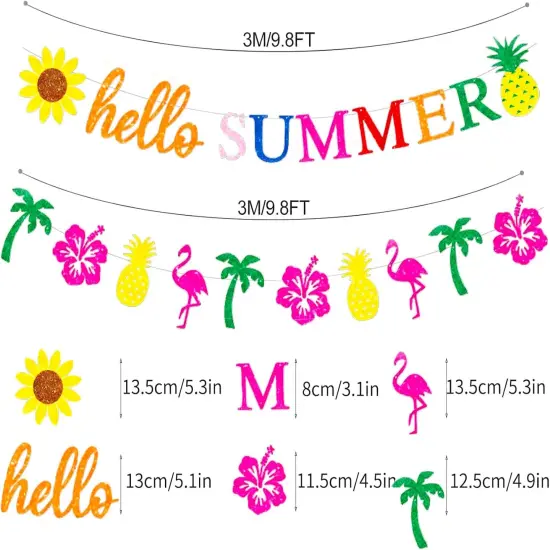 Sparkling Hello Summer Party Banners {2}