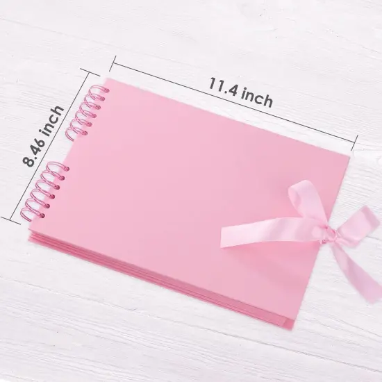 80-Page Scrapbook Album Kit with 10 Metallic Markers & Accessories - Pink (11.5*8.5 Inches) {3}