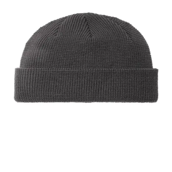 Port Authority&reg; Thermal Knit Cuffed Beanie, 100% Acrylic Chunky Waffle Knit Hat Deep Black {6}