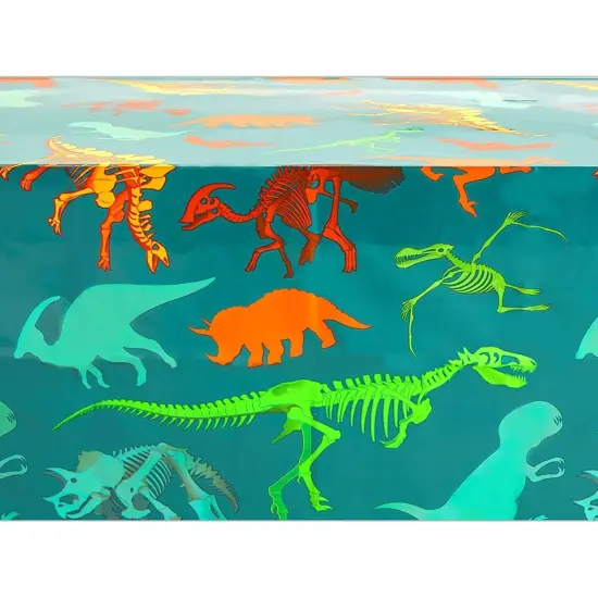 3 Pack Dinosaur Tablecloth for Birthday Party Supplies, Baby Showers, Classroom Party, Disposable Table Cover, Green (54 x 108 In) {5}