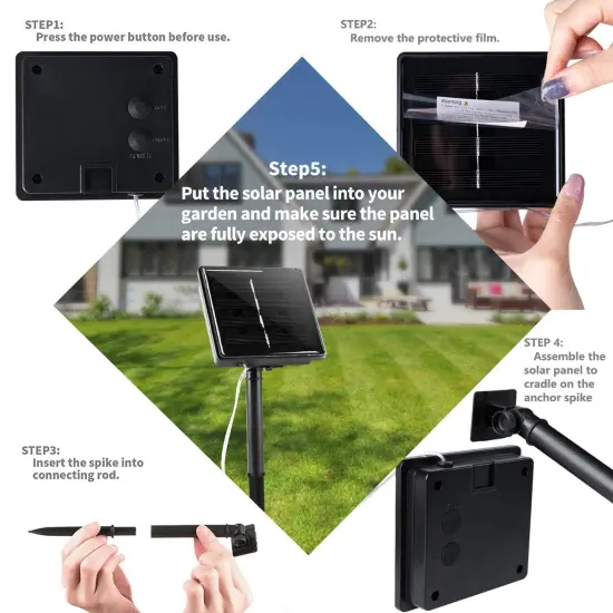 Solar Rope String Lights Outdoor 72Ft 200 Led Waterproof Solar Powered Fairy Lights with 8 Lighting Modes, Copper Wire PVC Tube Lights for Garden Wedding Christmas Party DIY Decor(Warm White, 1 Pack) {5}