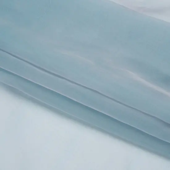 1 Yard Rose Iridescent Silk Voile Chiffon Sky Blue Like Fabric, 54 Inches Wide {4}