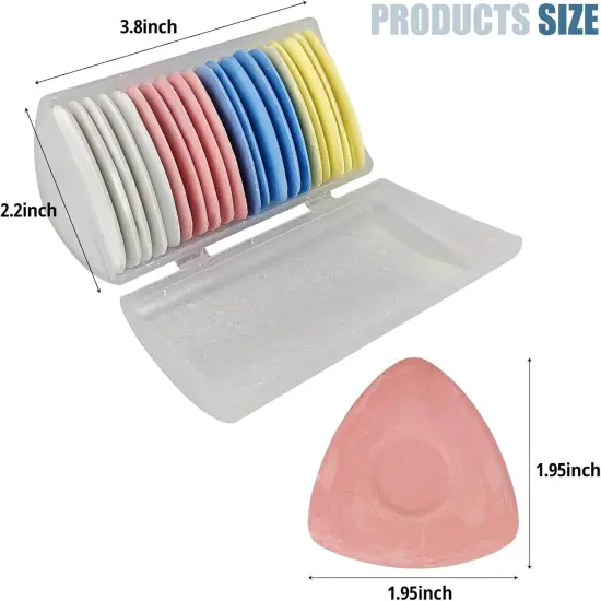 20 Pack Triangle Tailor's Fabric Chalk (Multicolor) {2}
