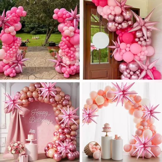 Pink Star Balloons (Pink) {6}