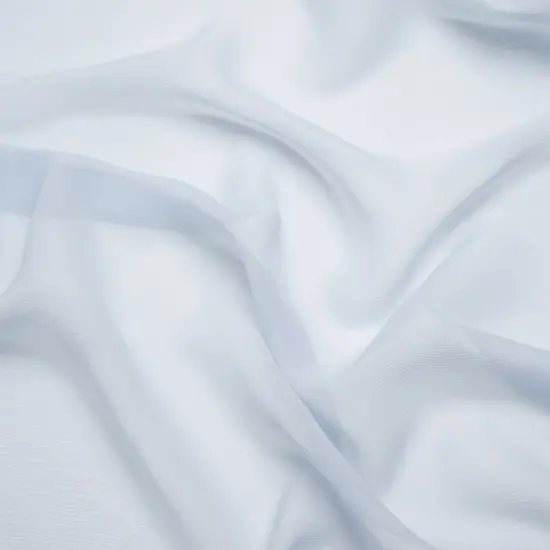 1 Yard Baby Blue Crinkled Silk Chiffon Premium Collection 43 inch Width {1}