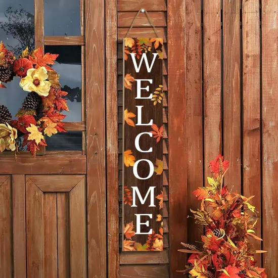 Fall Wooden Porch Sign (Brown) {2}