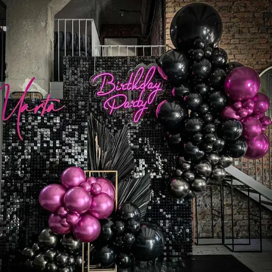 10 Pcs 22 Inch Hot Pink Mylar Balloons(Hot Pink) {5}