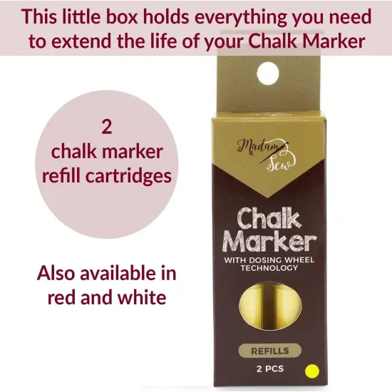 Fabric Chalk Markers for Sewing (Yellow) {5}