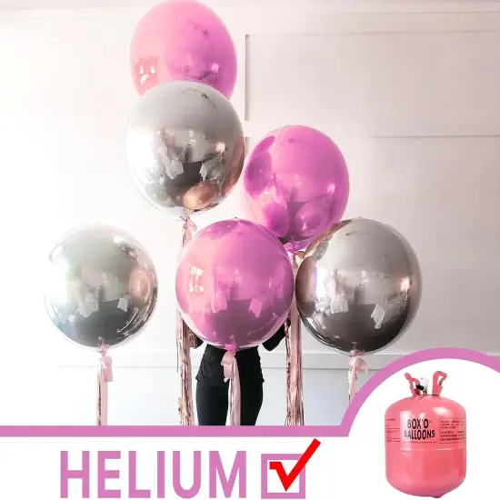 6pcs 22 Inch Large Round Foil Big Giant Orbz 4D Jumbo(Pink-1302) {3}