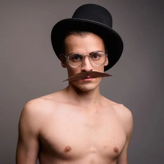 Shape It 6 Ways Brown Moustache Costume Accessory {5}