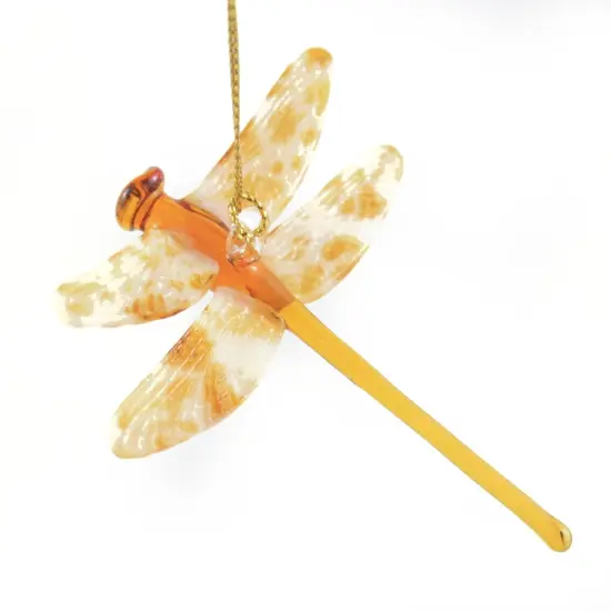 Egyptian Glass Dragonfly Ornament - Yellow {3}