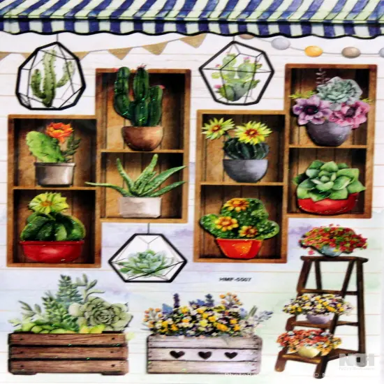 Designer Potted Plants Dimensional Stickers {1}
