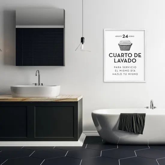 Stupell Industries Publicidad D&iacute;a de Lavander&iacute;a Framed Giclee Art White Framed {2}