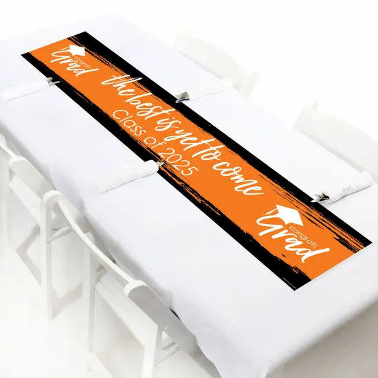 Big Dot of Happiness Orange 2025 Graduation Party Decorations Party Banner {7}