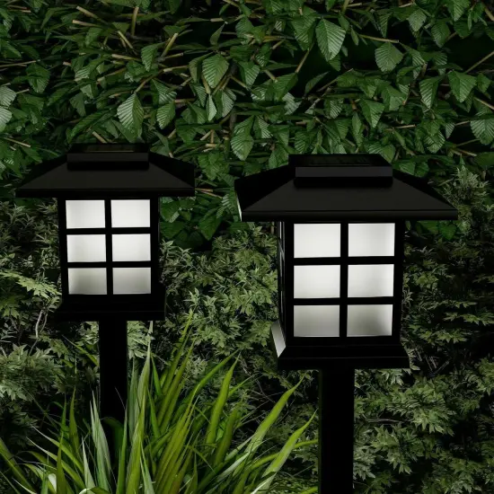 6PC Solar Garden Lights Outdoor Water-Resistant Landscape LED Pathway Yard {4}