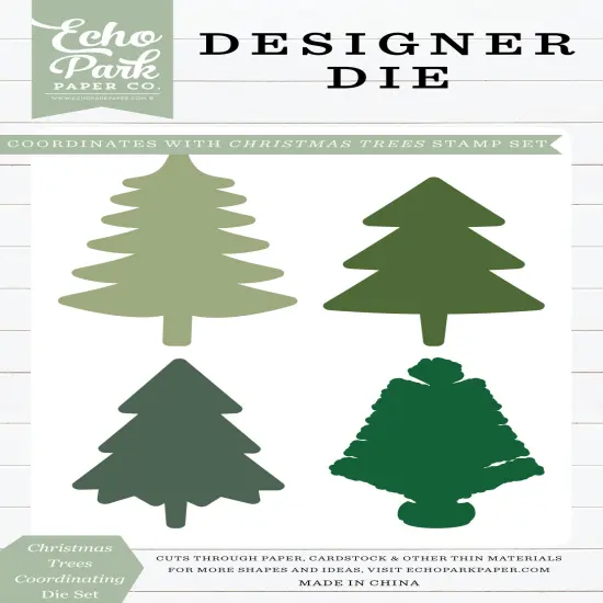 Echo Park Designer Small Die set-Christmas Trees {1}