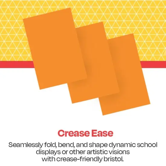 School Smart Folding Bristol Board, 9 x 12 Inches, Orange, Pack of 100 {4}