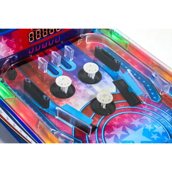 Retro Arcade Electronic: Pinball - Tabletop Game, Vibrating Bumpers, LED Lights, Sound Effects, 1 Player, Ages 6+ {4}