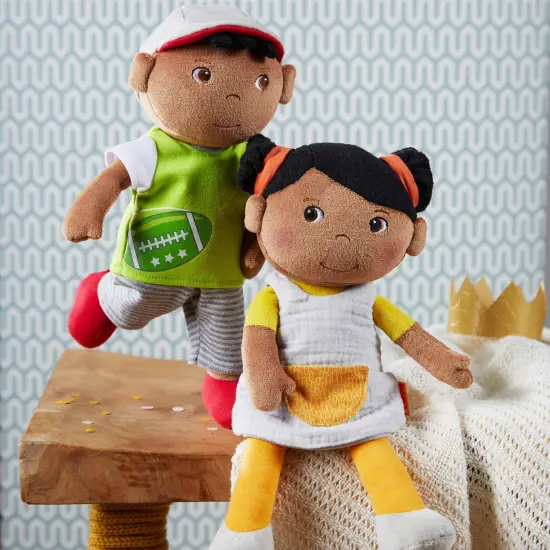 HABA Soft Doll Mason &ndash; 11.5" Plush Baby Boy Toy with Black Hair for Ages 6 Months and Up, First Doll Gift for Kids, Machine Washable Multicolor {4}