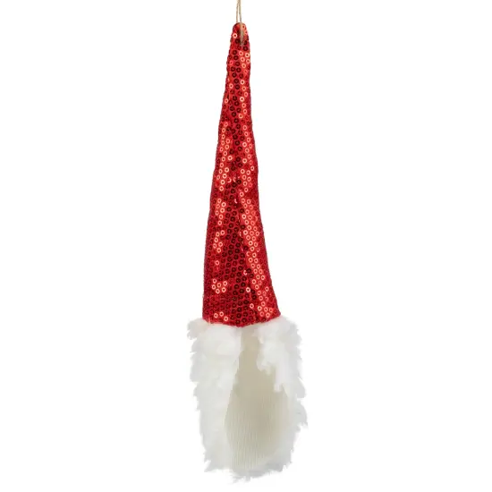 Northlight Santa Head with Sequin Hat Christmas Ornament - 11" - Red {7}