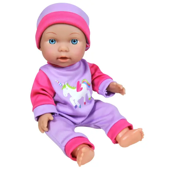 Lissi: 12" Baby Doll Playset - Pink, Purple, Unicorn - 16pc Toy Care Accessories - Doll Feeding & Nurture Set, Pretend Play Toy, Kids Toddlers Ages 2+ {3}