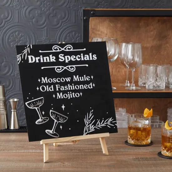 12 Pack 13.8-inch Table Top Easels for Painting and Canvas - Wooden Holder Stand for Kids and Artists Brown {2}