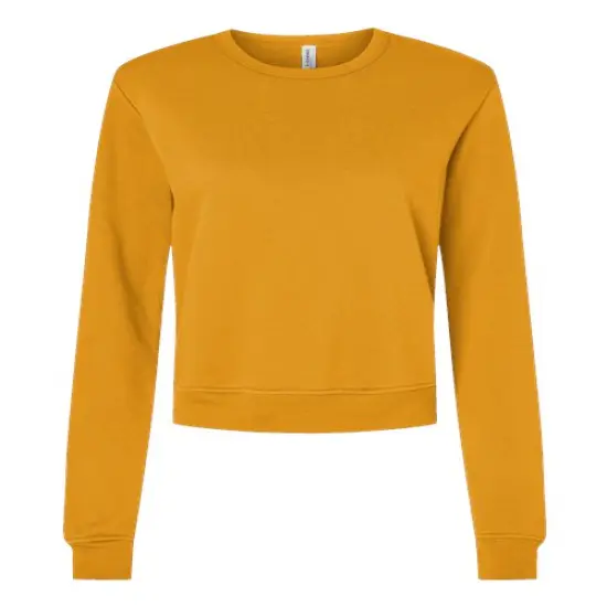 BELLA + CANVAS&reg; Women's Sponge Fleece Classic Crewneck Sweatshirt Heather Mustard {1}