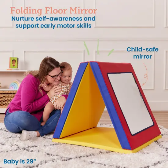 SoftZone Folding Floor Mirror, Sensory Toy Assorted {3}