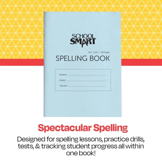 School Smart Spelling Blank Book, 5-1/2 x 8-1/2 Inches, 48 Pages, Pack of 24 {3}