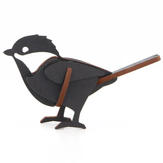 Little & Wood: Woodlet: Small - Chickadee - Black, 3D Wooden Kit-Set, Bird Puzzle, Easy Assembly, Pop Build Fun, Sustainably Sourced Wood, Ages 6+ {5}