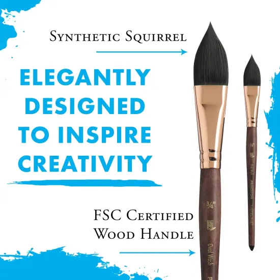 Princeton Series 4750 Neptune Synthetic Squirrel Brush-Short Handle Oval Wash 3/4" {6}