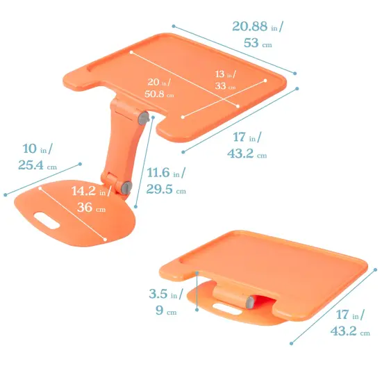 The Surf Folding Portable Lap Desk, Large, Flexible Seating Orange {2}