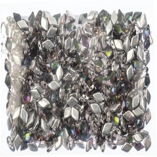 Matubo 2-Hole Czech Glass Backlit Gemduo Beads, 50g Light Amethyst Sfinx {2}