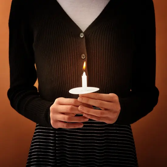 Candle Drip Protectors for Candlelight Vigil (3 in, 200 Pack) White {2}