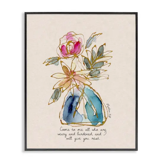 Stupell Industries Come To Me Faith Bouquet Framed Giclee By Lisa Nohren {1}
