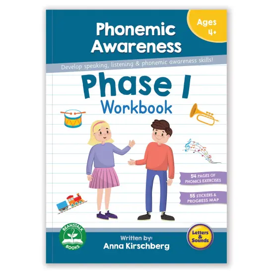 Junior Learning Phase 1 Phonemic Awareness Educational Learning Workbook - Develop Speaking, Listening & Phonemic Awareness Skills {1}