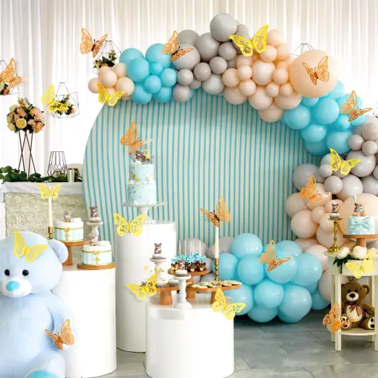 Crosize 48 Pcs Gold and Rose Gold Butterfly Decorations, 4 Styles 3 Sizes, Butterfly Wall Decor, 3D Butterfly Party Decorations, Butterflies for Crafts, Bouquet, Cake Decorating, Flower Arrangements {4}