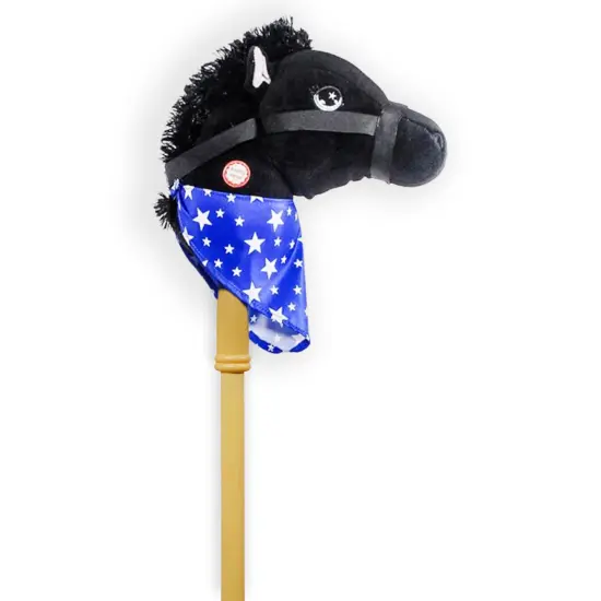 PonyLand Black Stick Horse with Sound Toy, 28 inches {1}