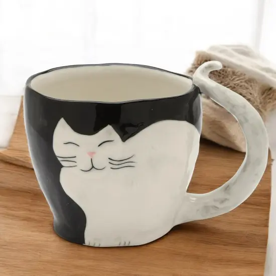 Ceramic White Himalayan Cat Mug, Cat Lover Gift, Gift for Her {2}