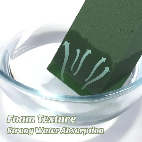 4 Packs Floral Foam Blocks Wet & Dry Floral Foam Bricks 5.5x3.1x1.8 Inch Flower Arranging Kit for Fresh and Artificial Flowers Florist Foam Blocks for Wedding Home Decor {3}