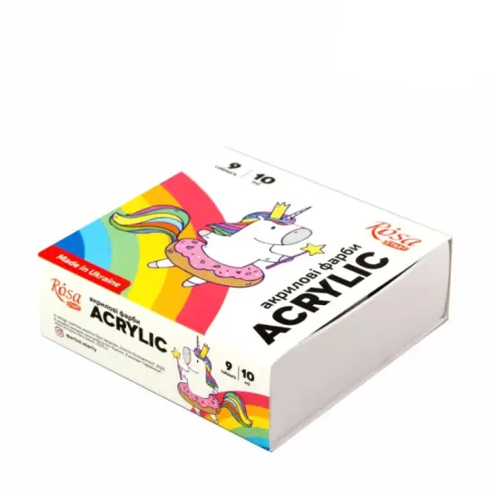 Rosa Start Unicorn Acrylic Paint Set 9 colors (0.34 oz each) {1}