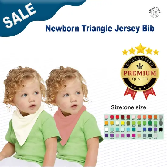 Rabbit Skins&reg; Newborn Triangle Jersey Bib Royal/ white {3}