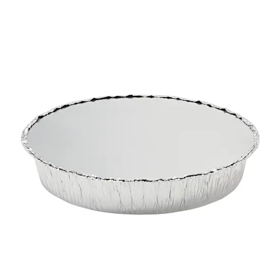 25 Pack 9 Inch Round Aluminum Pans with Lids, Disposable Foil Pie Tins for Baking, Roasting, Broiling, Cooking Silver {6}