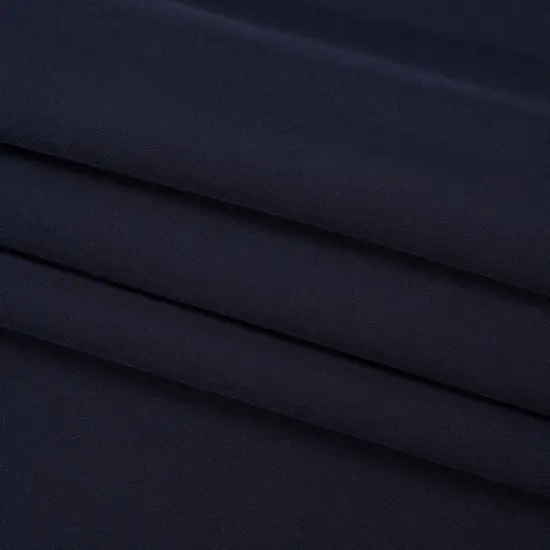 1 Yard Navy Silk 4-Ply Crepe Premium Collection 44 Inches Width {4}