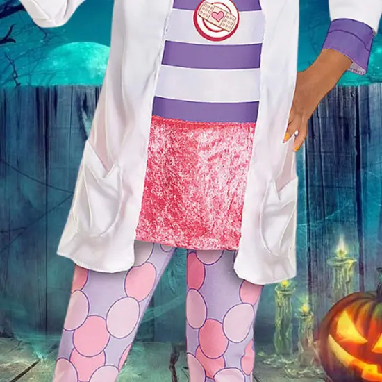 Girl's Doc McStuffins Halloween Costume Set with Lab Coat and Headband {5}