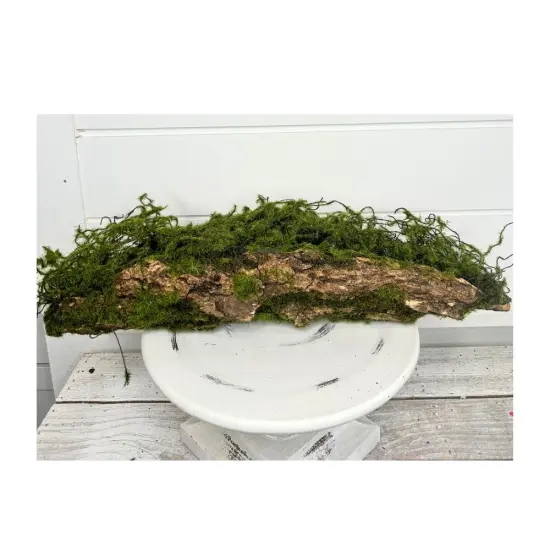 18" Small Tree Fern Bark Floral Arrangement Container - Dark Brown/Green (S1496/S) {2}