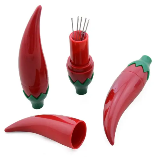 NX Garden Needle Case 3PCS Chili Shaped Needles Storage Container Needle Holder Sewing Tool Knitting Accessorie for Needlework DIY Craft Tool {1}