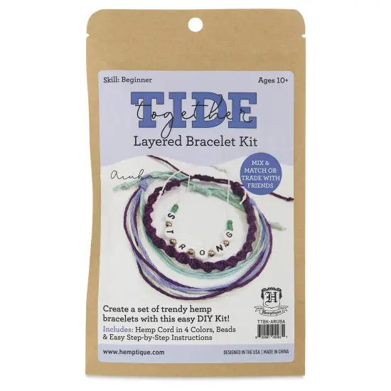 Hemptique Tide Together Layered Hemp Bracelet Kit - Aruba {1}